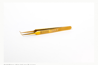 Gold Skinny Grip Volume Tweezer