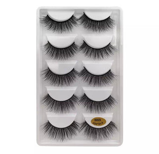 5 pack 3D strip lashes