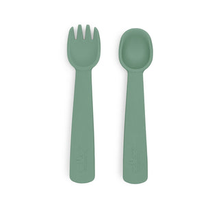 Feedie® Fork & Spoon Set - Sage - We Might Be Tiny