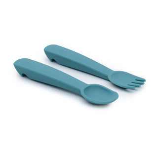 Feedie® Fork & Spoon Set - Blue Dusk - We Might Be Tiny