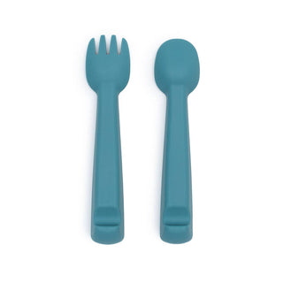 Feedie® Fork & Spoon Set - Blue Dusk - We Might Be Tiny