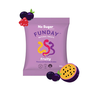 Funday Natural Sweets Fruity Gummy Snake 50g Packet