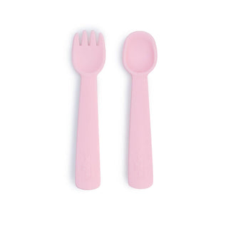 Feedie® Fork & Spoon Set - Powder Pink - We Might Be Tiny