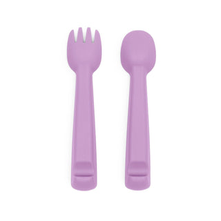 Feedie® Fork & Spoon Set - Lilac - We Might Be Tiny