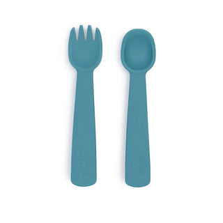 Feedie® Fork & Spoon Set - Blue Dusk - We Might Be Tiny