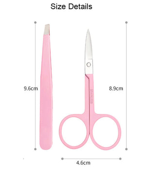 Stainless Steel Pink Black Trimmer Eyebrow for Eyebrow Makeup with Eyebrow Tweezer/Eyebrow Clipper/Scissors Trimming Tool Supply