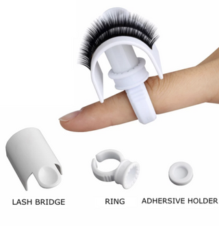 Eyelash Extension Pallet Holder with lash glue ring holder and adhesive holder