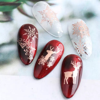 NAIL ART - Rose Gold Christmas stickers